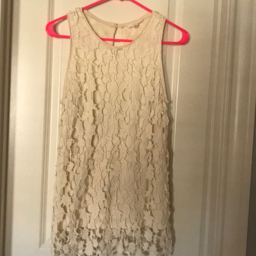 cream long tank top